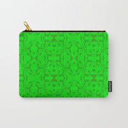 Cloud Dust Bright Green Carry-All Pouch | Colorful, Art, Abstract, Graphicdesign, Fractal, Vertical, Wallpaper, Fractodome, Kaleidoscope, Seamless 