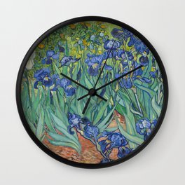 Irises, Van Gogh Wall Clock | Floral, Soil, Oil On Canvas, Dutch, Flowers, Landscape Art, Vincent, Saint Remy, Joyous, Paintings 