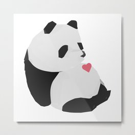 Panda Metal Print | Funny, Illustration, Graphic Design, Animal 