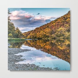 Ozark Mountain Fall Tranquility Metal Print | Gregoryballos, Rockyshores, Whiteriver, Ozarkmountains, Photo, Rogers, Tailwaters, Clouds, Tablerocklake, Landscapeprints 