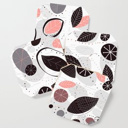 Abstract active wear leaves shapes pattern Coaster