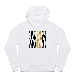 Ebb and Flow - Dark Yellow Hoody | Freehand, Graphicdesign, Chic, Abstract, Modern, Pattern, Yellow, Lines, Stripe, Stripes 
