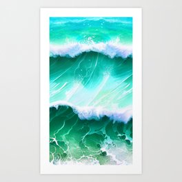 Frothy Ocean Art Print