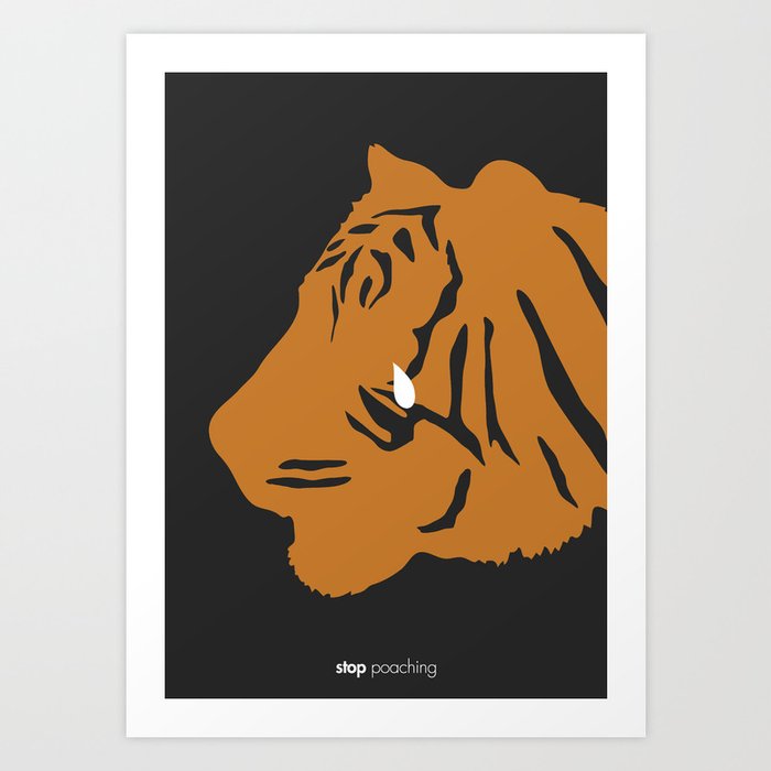 Anti Poaching Tiger Alternative Colour Scheme Art Print By Dicksmithdesigns Society6