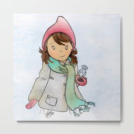 Winter Friends Metal Print | Children, Nature, Digital, Illustration 