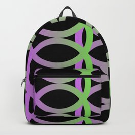 A modern random design consisting of straight and twisted lines of different colors Backpack | Watercolor, Comic, Graphite, Pattern, Hi Speed, Digital, Stencil, Underwater, Oil, Black And White 