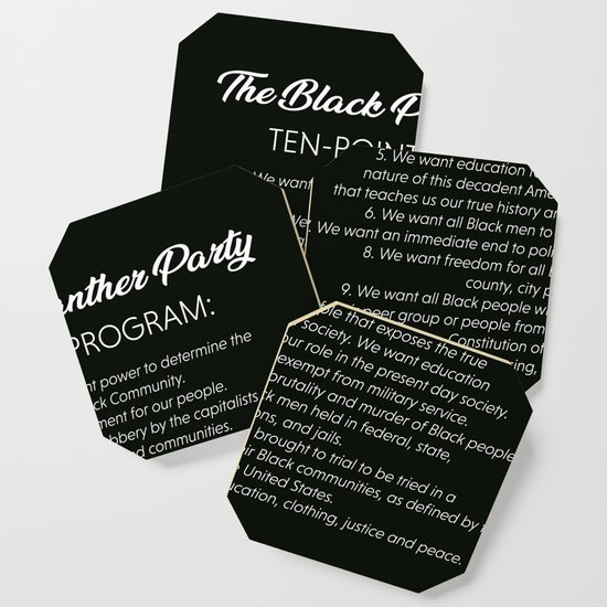 Black Panther Party 10 Point Program Coaster By Paisleyliz Society6