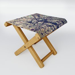 Colorful tree loves you and me. Folding Stool
