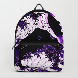 The Great Wave : Purple Backpack | Oil, Dark, Ocean, Antique, Thegreatwave, Purplehomedecor, Japan, Nature, Purevintagelove, Japaneseartseries 