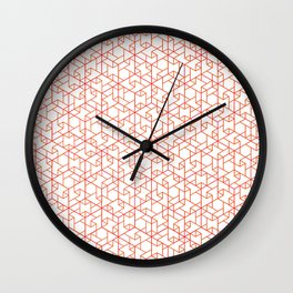 Jali Fusion - Red Wall Clock | Abstract, Pattern, Graphic Design, Vector 