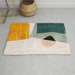 mid century shapes abstract painting 3 Rug | Art, Shape, Shaped, Century, Interior, Graphicdesign, Modern, Watercolor, Mid, Abstract 