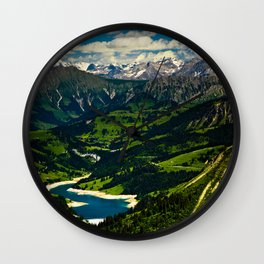 Swiss Alps Wall Clock