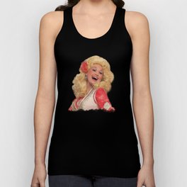 Dolly Parton - Watercolor Tank Top | Dumbblonde, Flower, Red, Cowgirl, Blonde, 9To5, Countrystar, Jolene, Digital, Music 