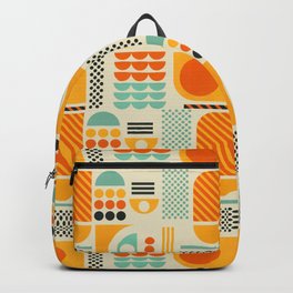 Bauhaus Vibes Abstract no3 Backpack | Bauhaus, Pattern, Vibrant Color, Retro, Vintage, Shapes, Modernism, Geometric, Abstract, Contemporary 