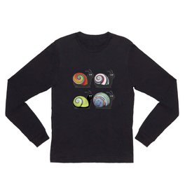 Snail Art Long Sleeve T Shirt | Color, Pop Culture, T Shirts, Print, Drawing, Animal, Rad Art, Animal Print, Pastel, Wall Art 