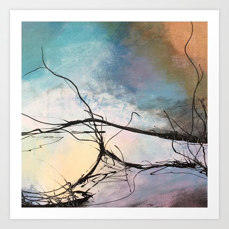 Heaven And Hell Abstract Painting By Jodi Tomer Cloudy Painting