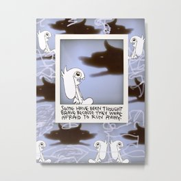 Bunny Afraid? # Bob The Lop Metal Print | Digital, Minilop, Life, Rabbit, Typography, Ink Pen, Wisdom, Quote, Uglycute, Lop 