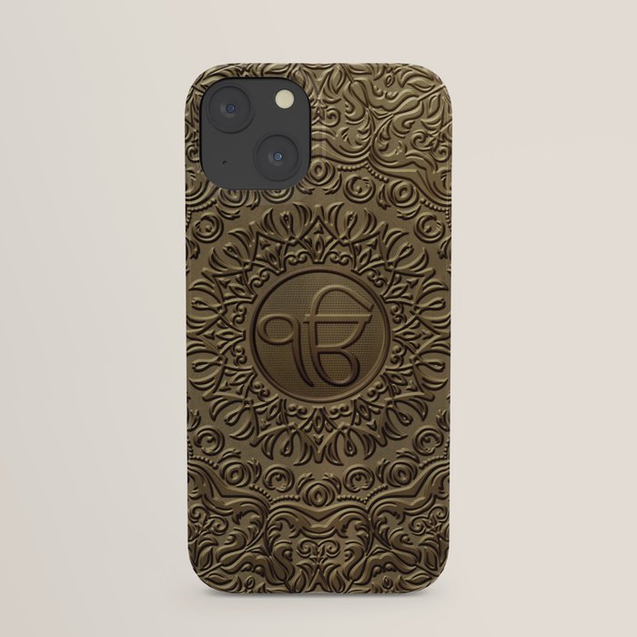 Decorative Ek Onkar / Ik Onkar embossed on gold iPhone Case by Creativemotions | Society6 Decorative Ek Onkar / Ik Onkar embossed on gold iPhone Case by Creativemotions | Society6