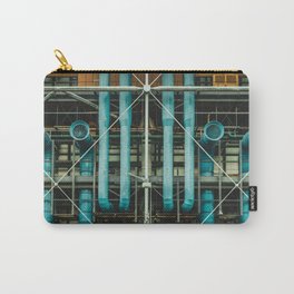 Pipes and vents - The Centre Pompidou, Paris Carry-All Pouch | Digital, Centre, Corbinadler, France, Pompidou, Modern, Industrial, Futuristic, Monochrome, Pipe 