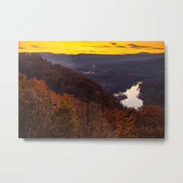 Autumn Dusk Over Inspiration Point And The White River Metal Print | Ozarks, Fineart, Landscapeprints, Dusk, Inspirationpoint, Mountainlandscape, Photo, Eurekasprings, Fall, Wallart 
