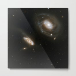 Hubble Space Telescope - Interacting Galaxies NGC 7469 (2008) Metal Print | Cosmos, Science, Supernova, Blackhole, Milkyway, Telescope, Astrophotography, Photo, Space, Nebula 