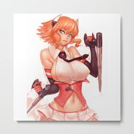 Mishima Rui Chaos Code Metal Print | Sexy, Painting, Animegirl, Gamer, Chaoscode, Otaku, Bigboobs, Pinup, Mishimarui, Ecchi 