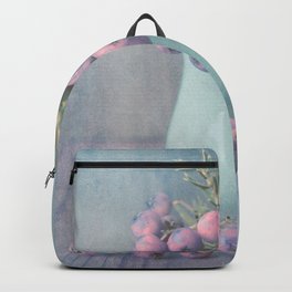 Vintage Floral Bouquet 47 Backpack | Blue, Photo, Color, Purple Berry, Decorative, Textured, Very Peri, Veryperi, Branch, Purple 