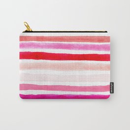 Pink strokes Carry-All Pouch | Coral, Watercolor, Painting, Blush, Splatter, Original, Pink, Brushstroke, Magenta, Vibrant 