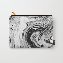 Masuki - black and white minimal spilled ink marbled paper marble texture marbling marble painting Carry-All Pouch | Abstract, Pattern, Black and White, Painting 