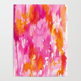 Hot Pink Abstract Poster