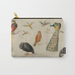 Study of Birds and Monkey, 1660-1670 by Jan van Kessel the Elder Carry-All Pouch