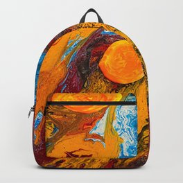 A Dance In The Milky Way Two Backpack | Painting, Cultural, Galaxy, Wip, Collection, Pop Art, Watercolor, Fineart, Abstract, Visualart 