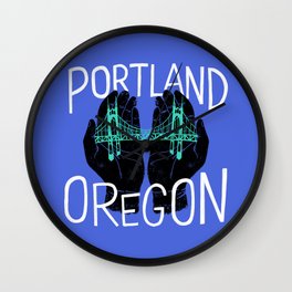 PDX Wall Clock | Typography, Illustration, Digital, State, Ripcity, Blue, Hands, Portland, Handlettered, Stumptown 