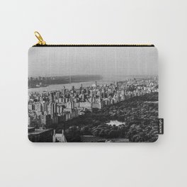 New York City Manhattan aerial view with Central Park and Upper West Side black and white Carry-All Pouch | Black And White, Ny, Brooklynbridge, Broadway, Gotham, Manhattan, Landmark, Beautiful, Soho, Blackandwhite 