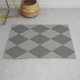 Grey Rhombus Rug | Pattern, Digital, Abstract, Black and White 