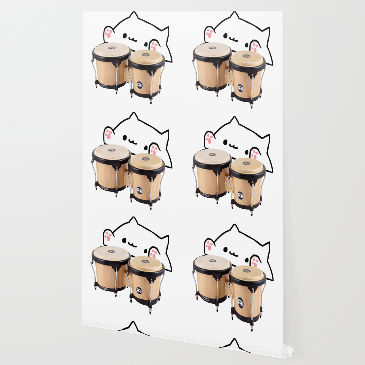 Bongo Cat Cute And Funny Meme Wallpaper By Anuelaaclothing Society6
