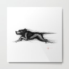 English Pointer Metal Print | Digital, Art, Dogs, Dog, Englishpointer, Illustration, Pointers, Hunting, Black and White, Blackwhite 