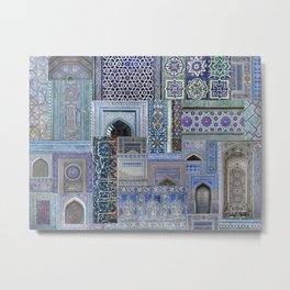 Moorish Mosiac Metal Print | Morocco, Centralasia, Aquablue, Mosque, Minaret, Glazedtiles, Moorisharchitecture, Patchwork, Arabiccalligraphy, Kasbah 