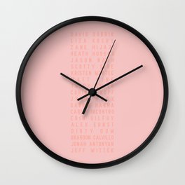 Vlog Squad Pink III Wall Clock