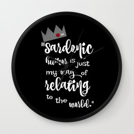 Sardonic Humor Is Just My Way Of Dealing With The World Wall Clock | Jugheadquote, Riverdale, Theglassarcade, Typography, Cherylblossom, Juggie, Riverdalequote, Jugead, Juggy, Archieandrews 