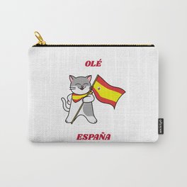 Ole Espana Spanish Cat Carry-All Pouch | Seville, Barca, Patriot, Graphicdesign, Ucl, Galicia, Flamenco, Laliga, Madrid, Spanishflag 