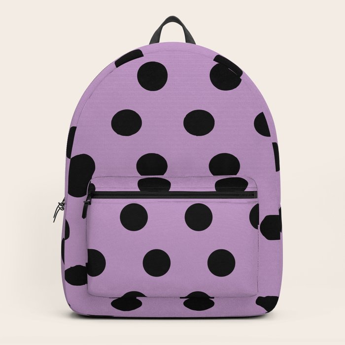 Classic Polka Dot_ Black Chic Purple Medium Purple Pastel Purple