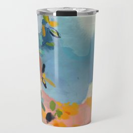 garden with sea view and olive tree Travel Mug