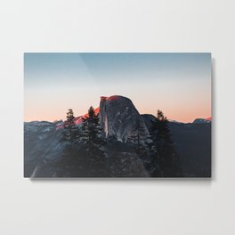 Last Light at Yosemite National Park Metal Print | Yosemite, Elcapitan, Mountains, Wanderlust, Photo, Painting, Landscape, Graphic Design, California, Halfdome 