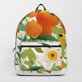 Oranges Backpack | Graphicdesign, Nature, Happy, Healthy, Floral, Vectorart, Wellness, Spring, Digital, Fruit 