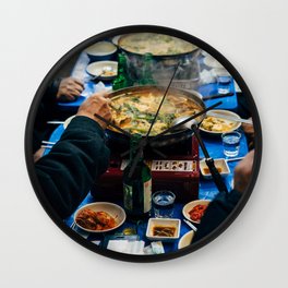 South Korea Photography - Dinner In South Korea Wall Clock