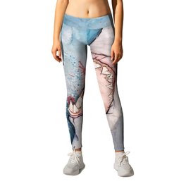 You're Going to Need a Bigger Boat Leggings | Filmart, Shark, Swimming, Painting, Greatwhite, Watercolor, Sharkattack, Scary, Nautical, Ocean 