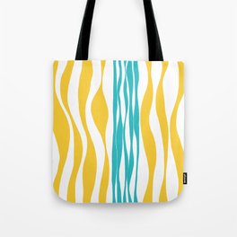 Ebb and Flow - Turquoise & Yellow Tote Bag