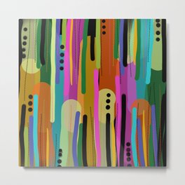 Forest of  Colors Metal Print | Multicolorforest, Dottedspotted, Ipadprodigital, Di, Pinkorange, Graphicdesign, Straightlines, Abstractdots, Bluegreenturquoise, Artvertical 