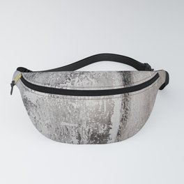 #13 TEXTURED MODERN ABSTRACT PAINTING BLACK WHITE GREY BROWN Fanny Pack